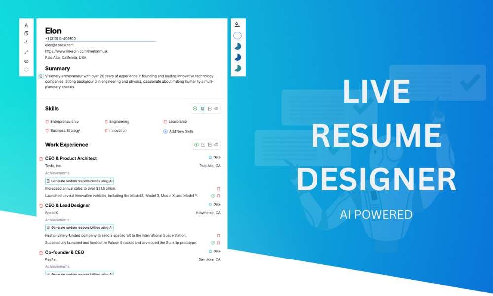 AI Powered Live Resume Editor