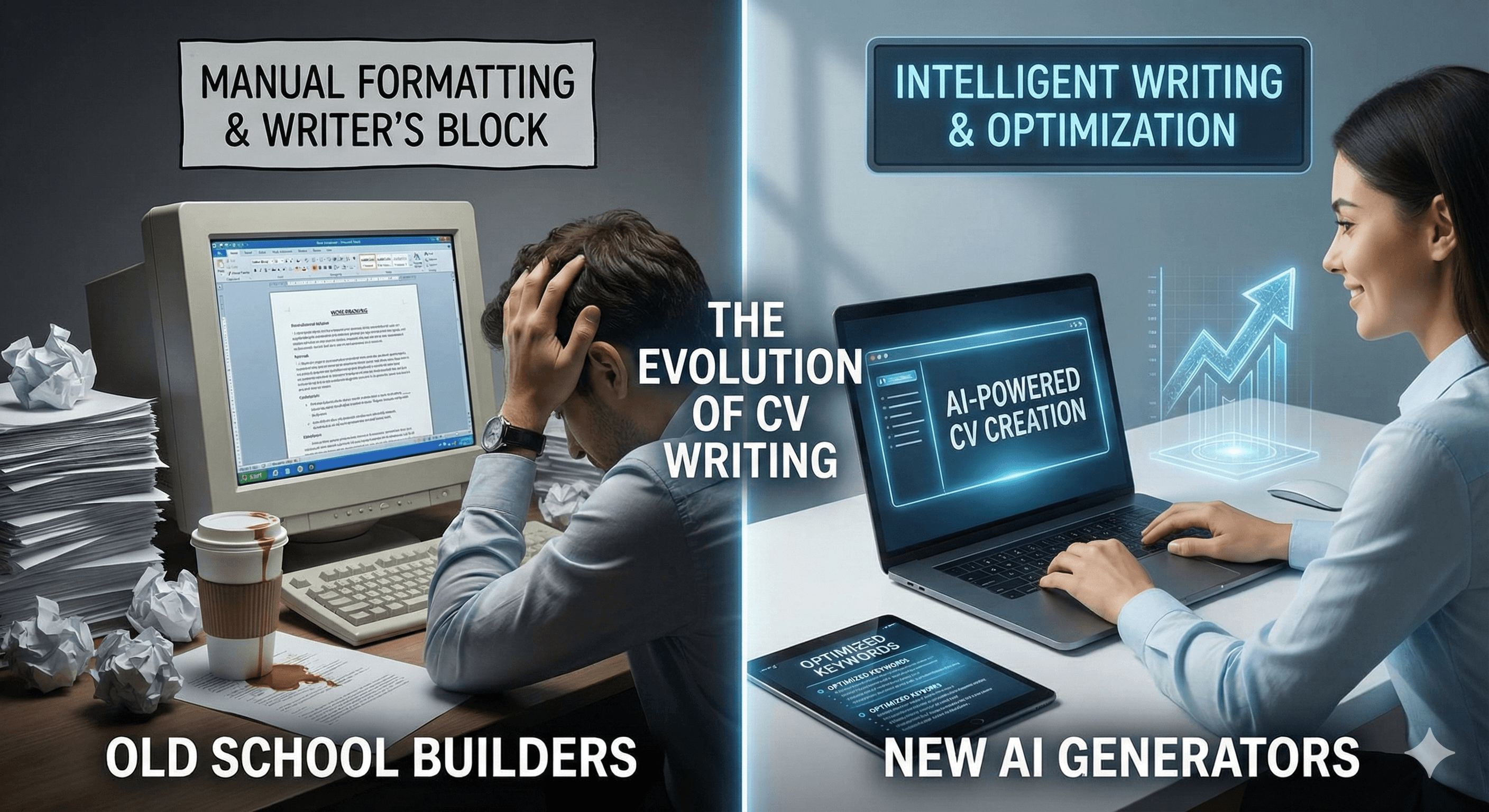 Old School Builders vs. New AI Generators: The Evolution of CV Writing